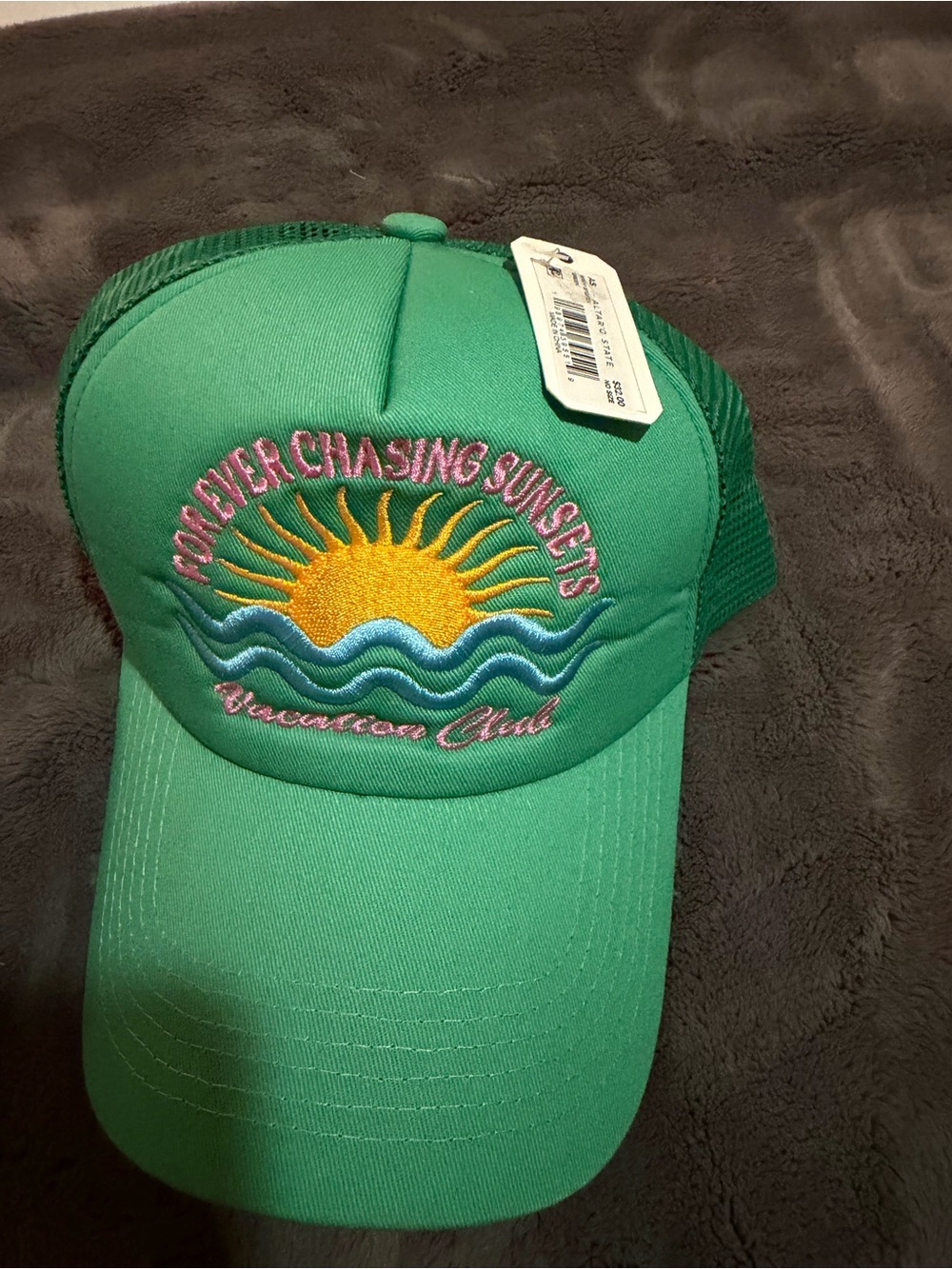 Altar'd State Green 'Forever Chasing Sunsets' Embroidered Trucker Hat